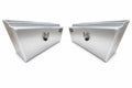 Two silver aluminum under-seat storage boxes shown side by side on a white background.